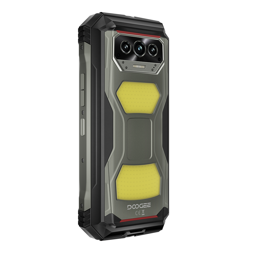 DOOGEE V Max S Teléfono robusto con Android 14 y batería grande de 22000 mAh y luces duales para acampar