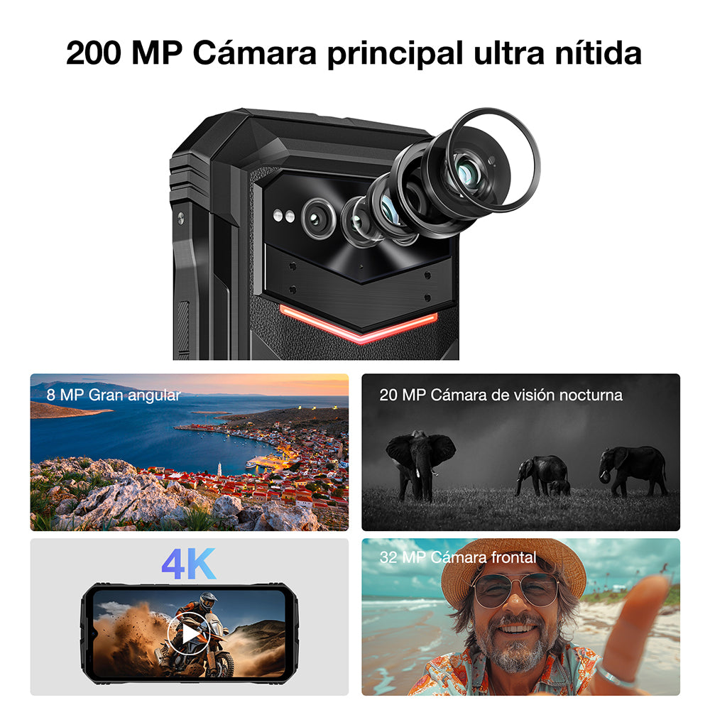 DOOGEE VMAX Plus Movil Irrompible 22000mAh Android 14 Movil Resistente 5G