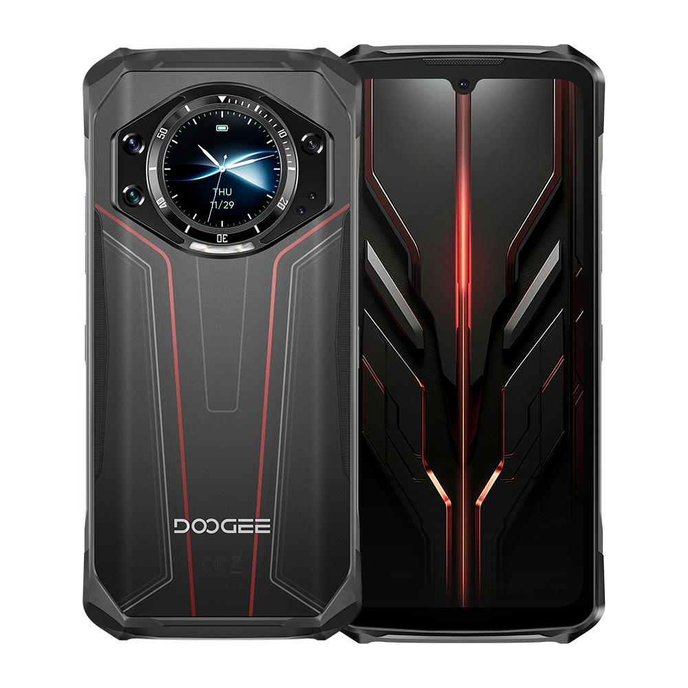 DOOGEE S119 Smartphone Android 14 con pantalla trasera inteligente, 24 GB + 512 GB, batería de 10200 mAh