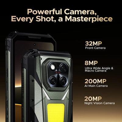 DOOGEE V Max LR 20500mAh 5G Android 15 Rugged Phone with 40m Laser Distance Measurement DOOGEE