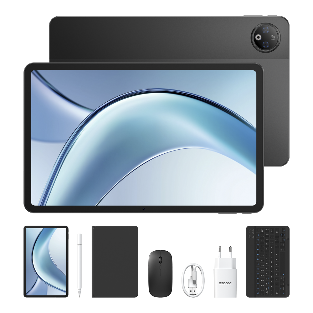 DOOGEE Tableta V Pad 5G de 12'' con pantalla ultranítida de 2.4K y Android 15